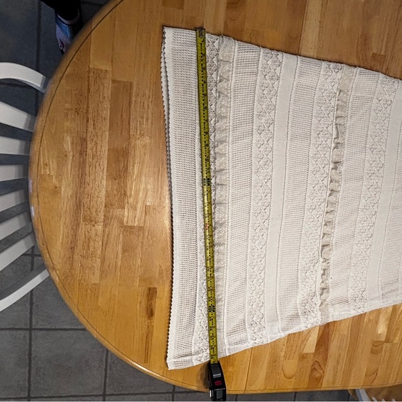 Zara cream white Crochet Lace Knit Maxi Midi Dress Small Coastal Boho Chic - Picture 10 of 13